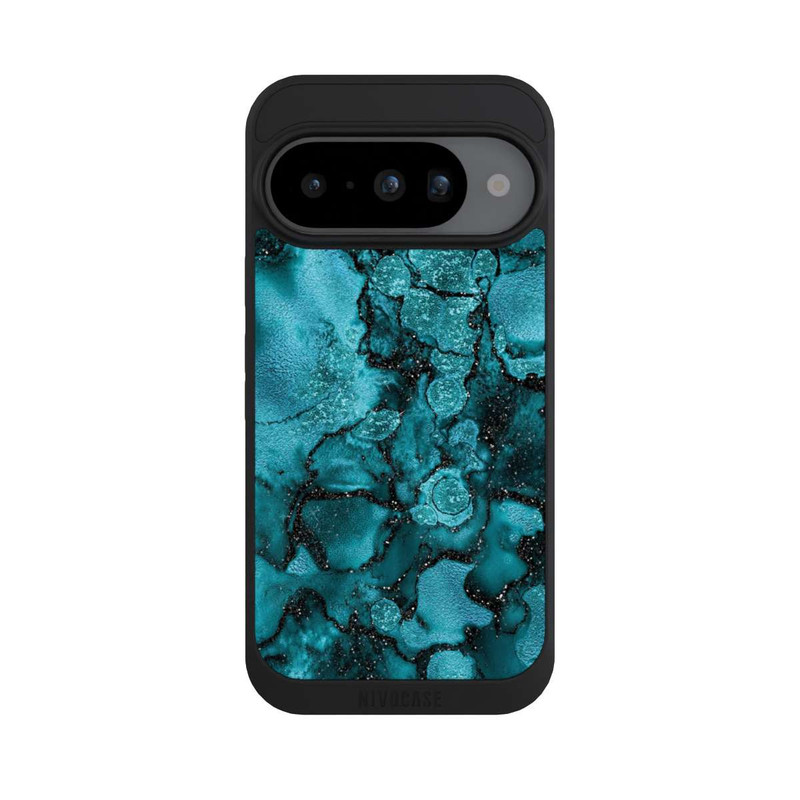 Pixel 10 NIVOpure  Blauer Glitzerlook