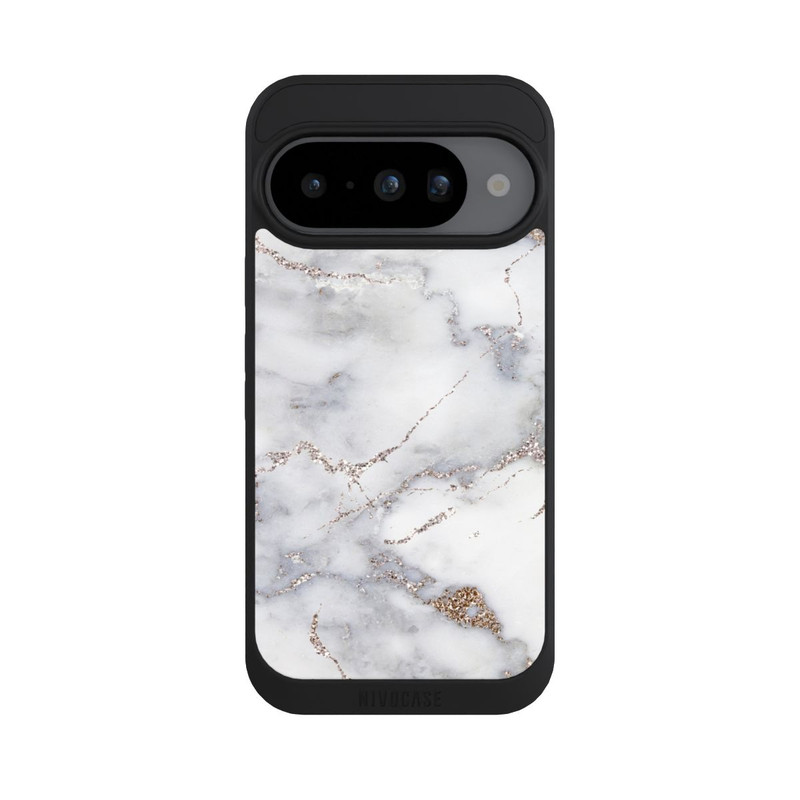 Pixel 10 NIVOpure Marbre Argent Scintillant Look