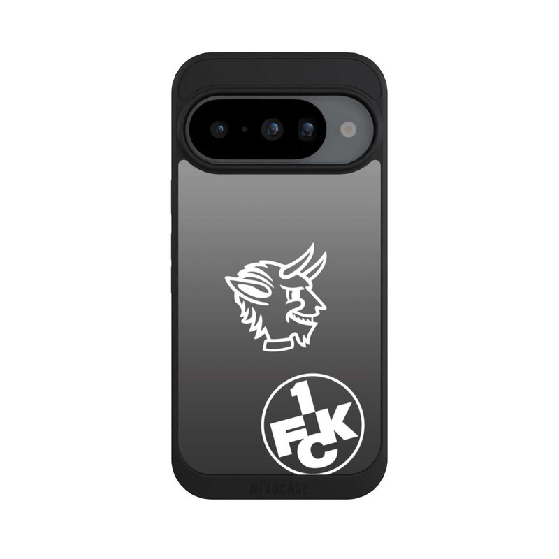Pixel 10 NIVOpure Teufelskopf FCK auf Schwarz