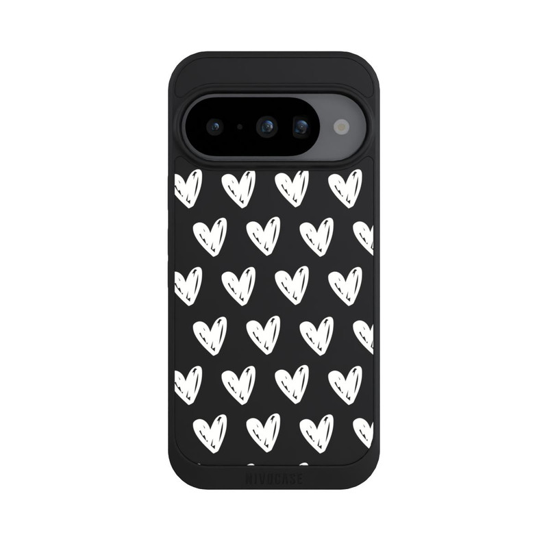 Pixel 10 NIVOpure Herzen Weiß ohne Hintergrund