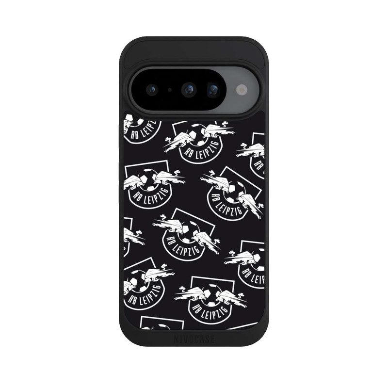 Pixel 10 NIVOpure Logos RB Leipzig Weiß auf Schwarz