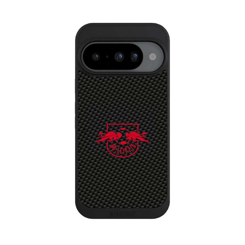 Pixel 10 NIVOpure Rotes RB Leipzig Logo auf Carbonoptik