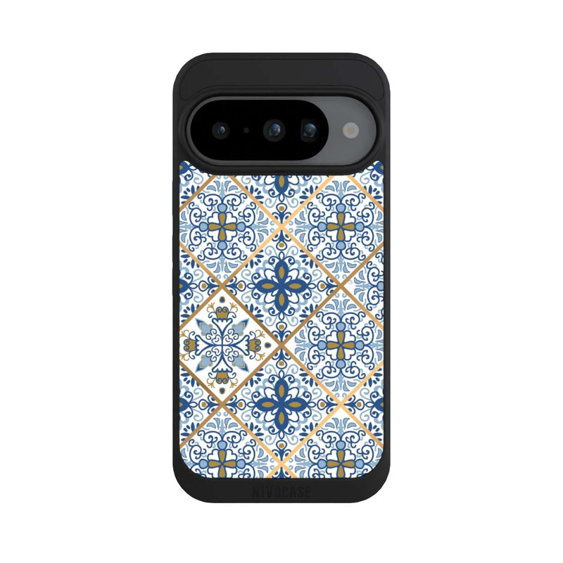 Pixel 10 NIVOpure Mosaik Blau-Gold Look