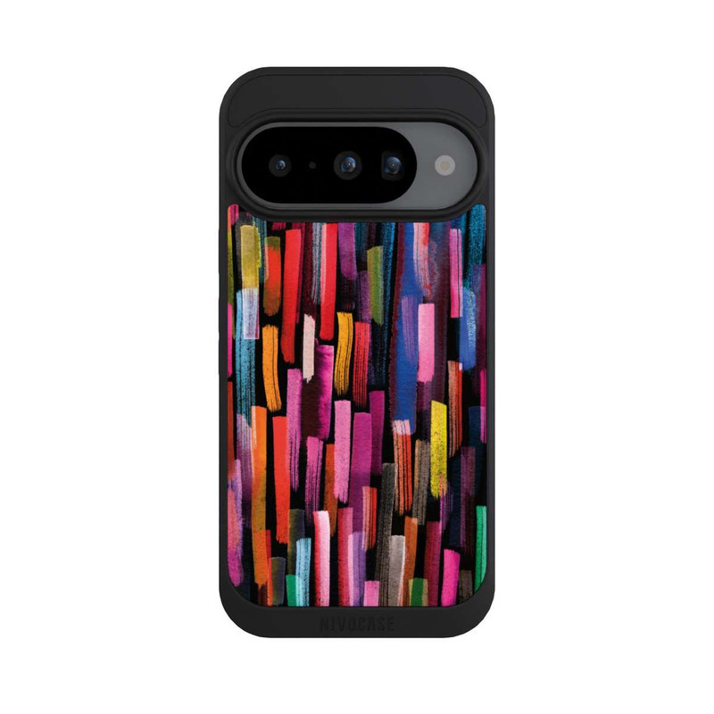Pixel 10 NIVOpure Bunte Pinselstriche schwarz