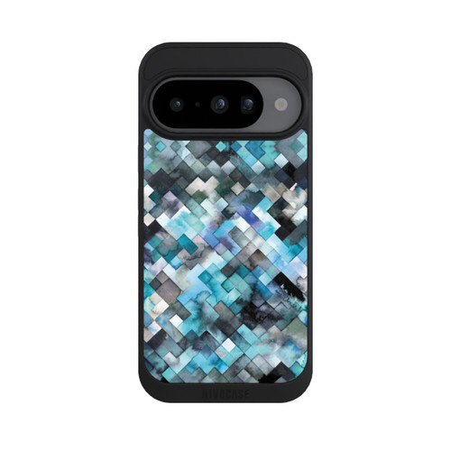 Google Pixel 10 NIVOpure stimmungsvolles geometrisches Muster blau