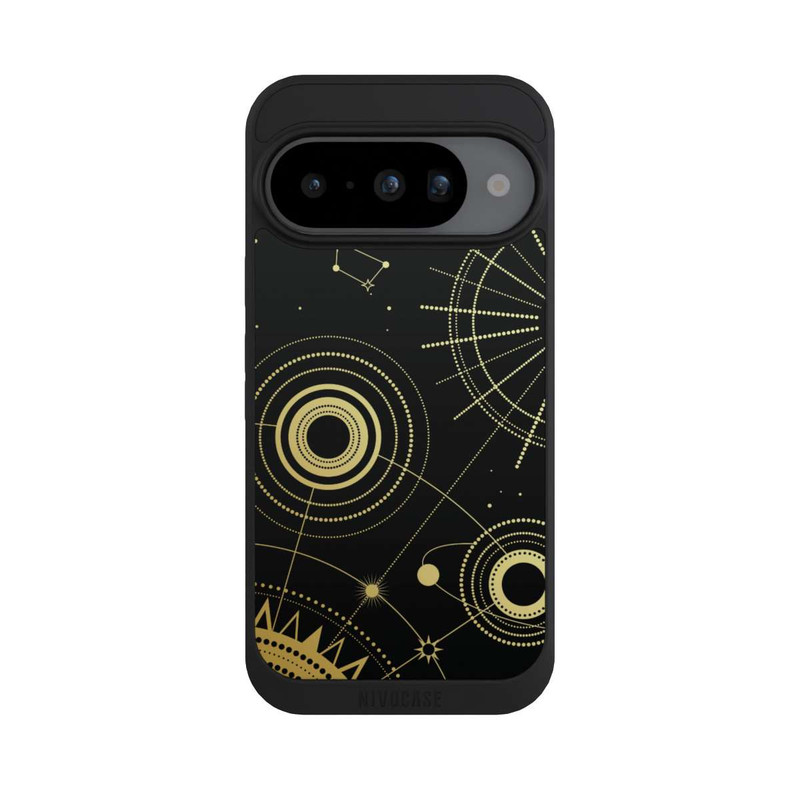 Pixel 10 NIVOpure Schwarzer und goldener Look Abstrakt