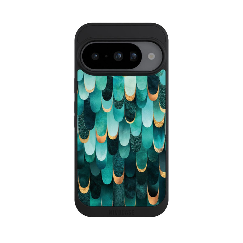 Pixel 10 NIVOpure Feathered Turquoise Gold Print