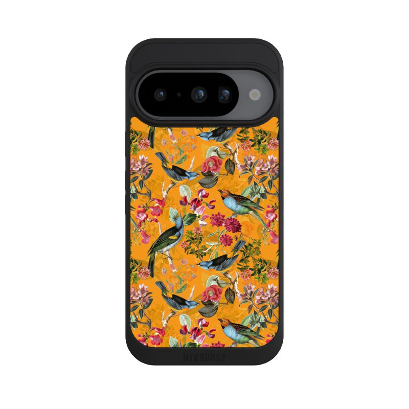 Pixel 10 NIVOpure Tapete mit Vögeln und Blumen