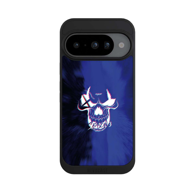 Pixel 10 NIVOpure Blauer Totenkopf
