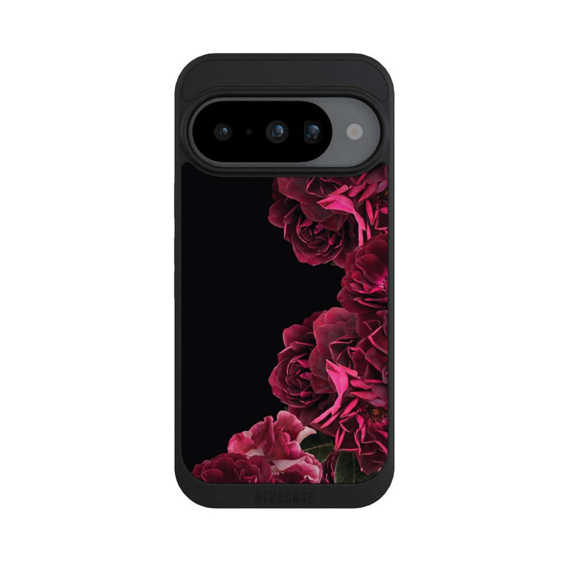 Pixel 10 NIVOpure Roses Vintage sur Fond Noir