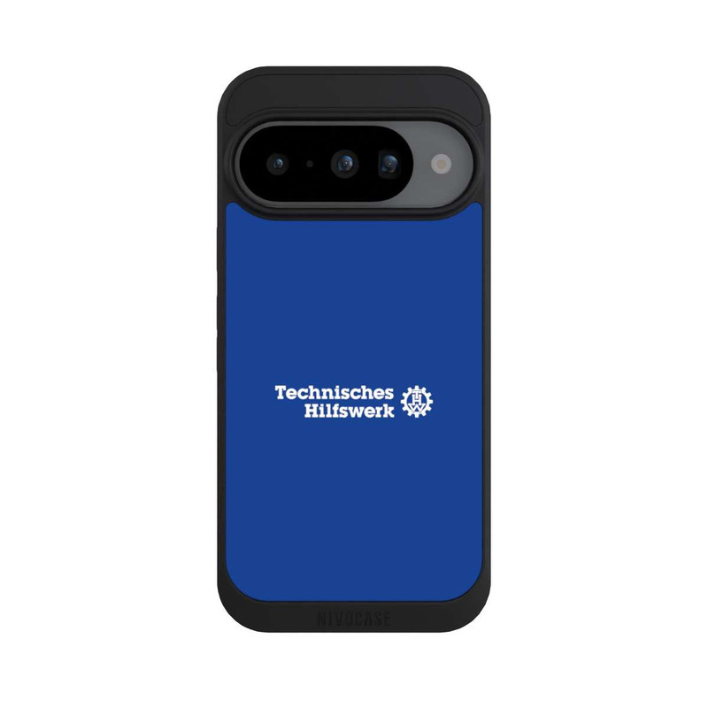 Pixel 10 NIVOpure Technisches Hilfswerk Logo Blau