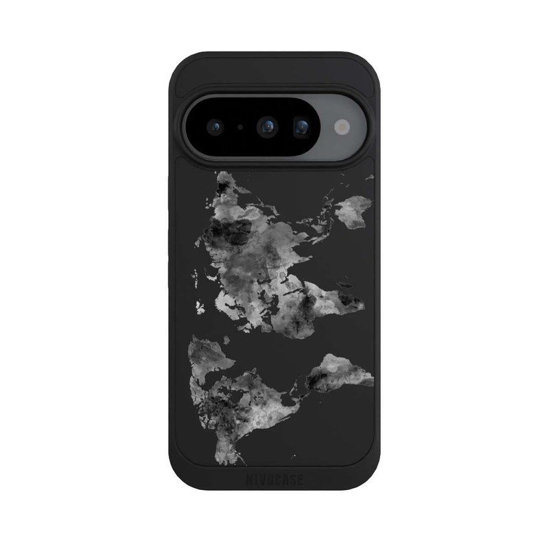 Pixel 10 NIVOpure Weltkarte Schwarz Transparent
