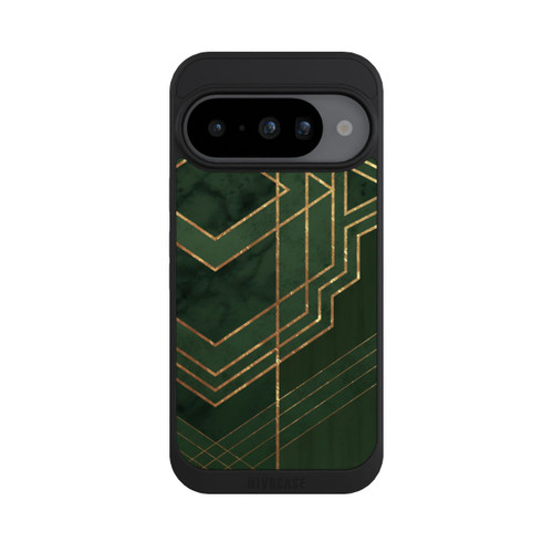 Google Pixel 10 NIVOpure Dark Green Pattern Golden Stripes