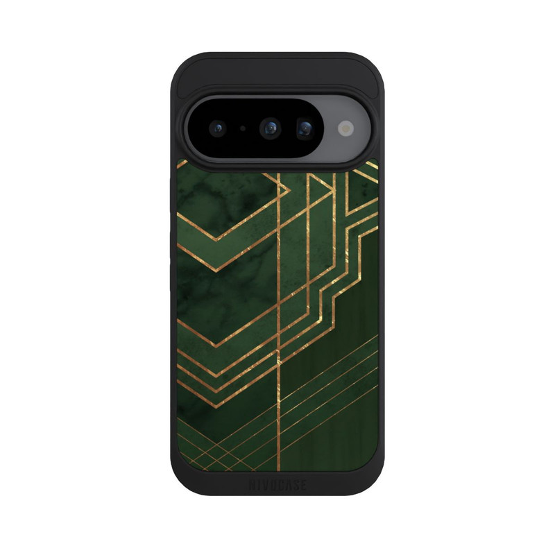 Pixel 10 NIVOpure Dark Green Pattern Golden Stripes
