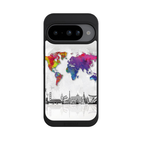Google Pixel 10 NIVOpure Weltkarte mit Skyline