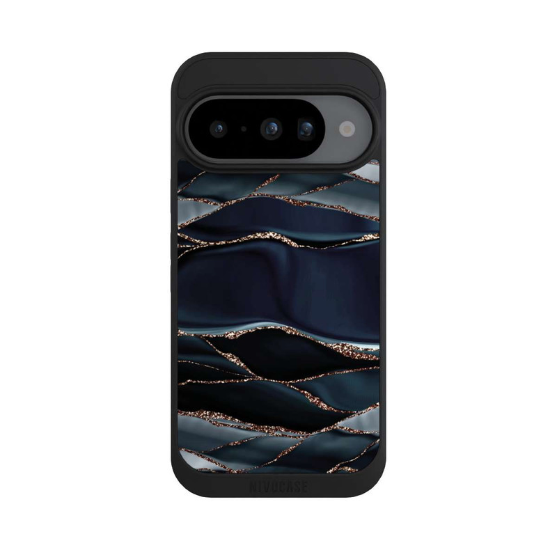 Pixel 10 NIVOpure Dunkelgraue Streifen goldener Look
