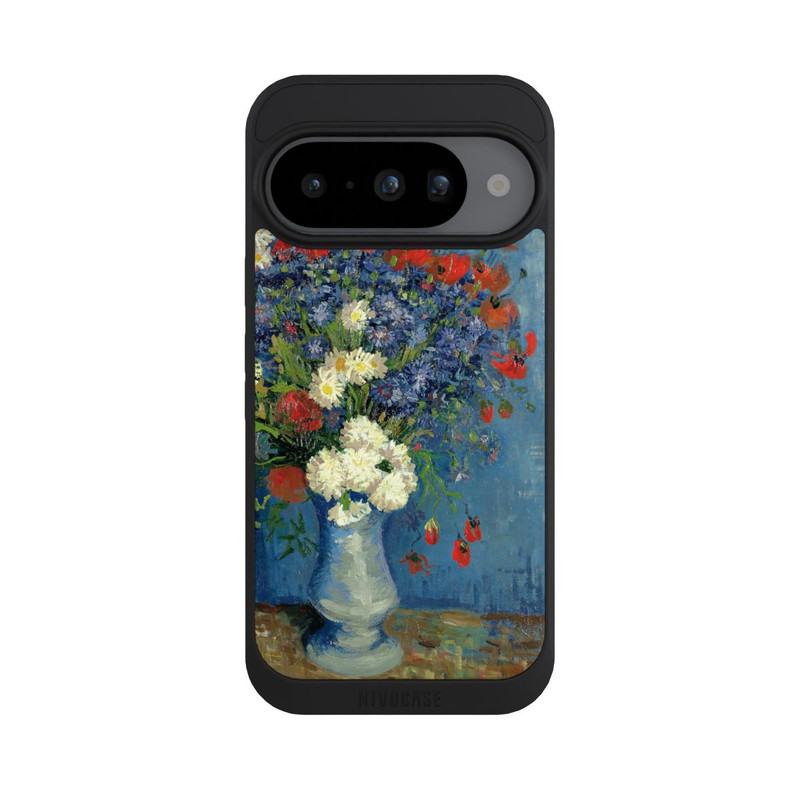 Pixel 10 NIVOpure Stillleben Vase mit Kornblumen und Mohnblumen von Vincent Van Gogh
