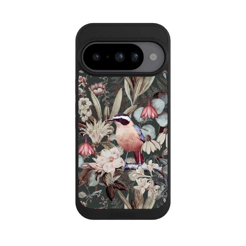 Pixel 10 NIVOpure Orange Bird in Vintage Flower Pattern