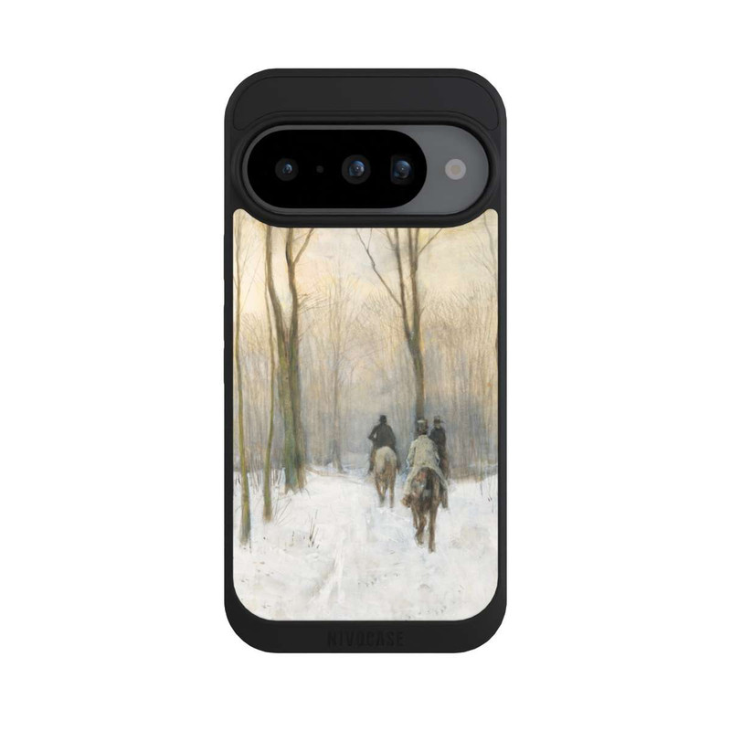 Pixel 10 NIVOpure Cavaliers dans la neige dans la forêt de La Haye