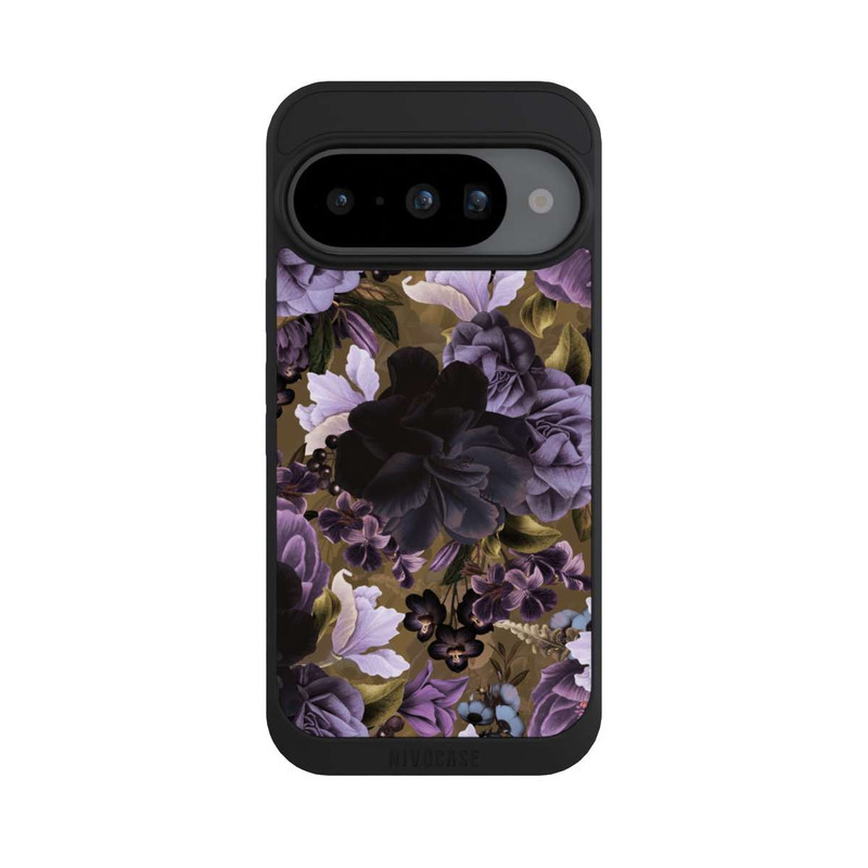 Pixel 10 NIVOpure Fleurs vintage violettes et dorées