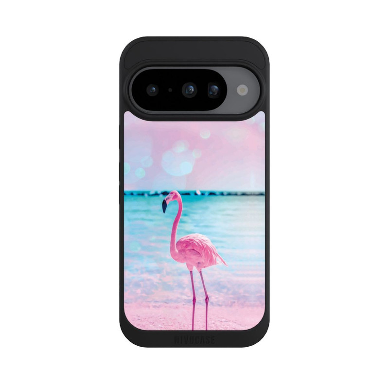 Pixel 10 NIVOpure Rosa Flamingo am Meer