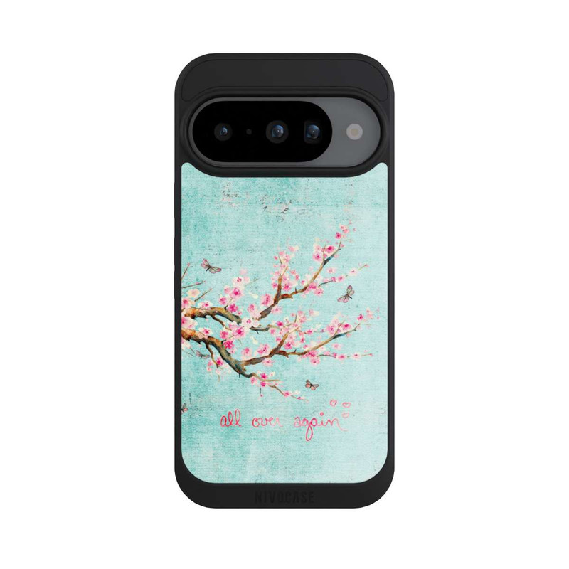 Pixel 10 NIVOpure Motif d'arbre en fleurs de cerisier bleu