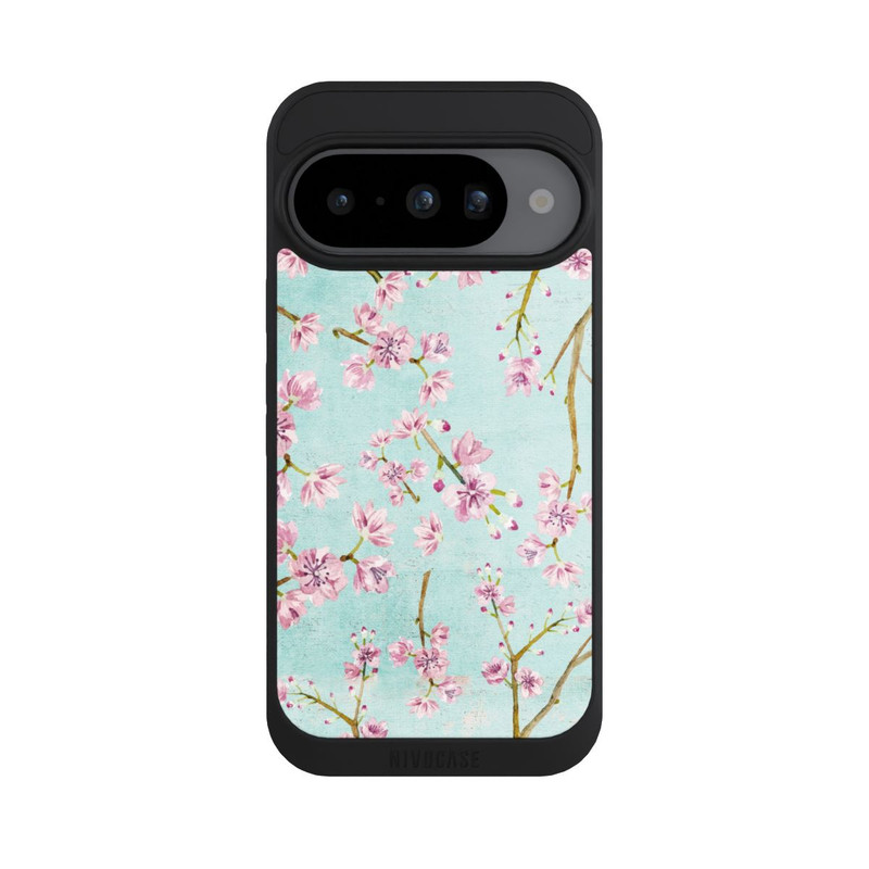 Pixel 10 NIVOpure Kirschblütenzweigmuster Hellblau
