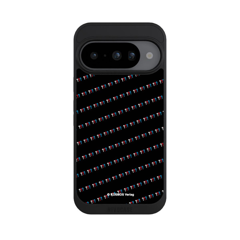 Pixel 10 NIVOpure Drei Fragezeichen Muster Schräg
