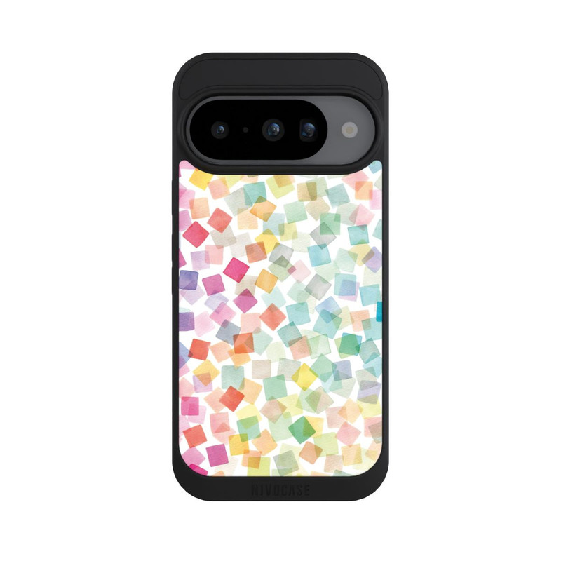 Pixel 10 NIVOpure Konfetti geometrische Plaids Regenbogen