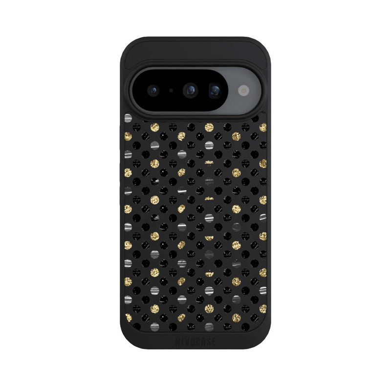 Pixel 10 NIVOpure Gold Schwarz Polka Dots