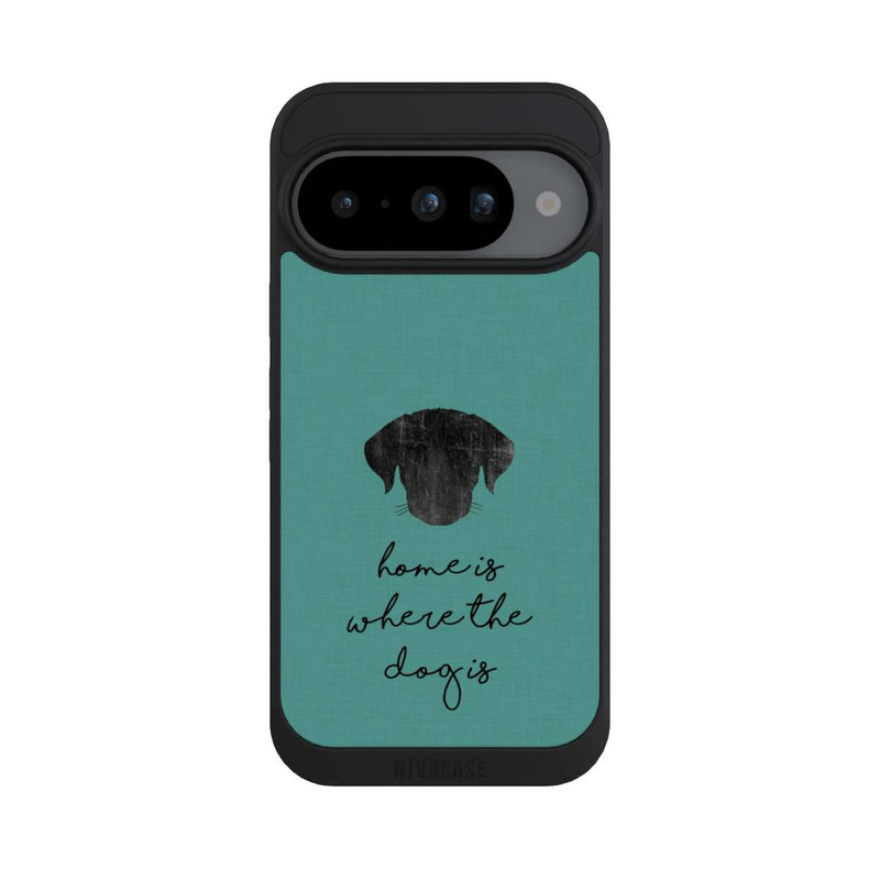 Pixel 10 NIVOpure Home Is Where The Dog Is - Noir sur turquoise