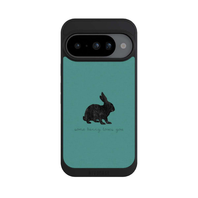 Pixel 10 NIVOpure Some Bunny Loves You - Noir sur turquoise