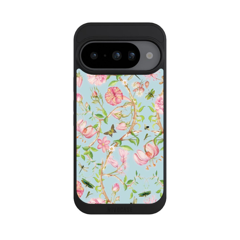 Pixel 10 NIVOpure Vintage botanische Blumen in blau
