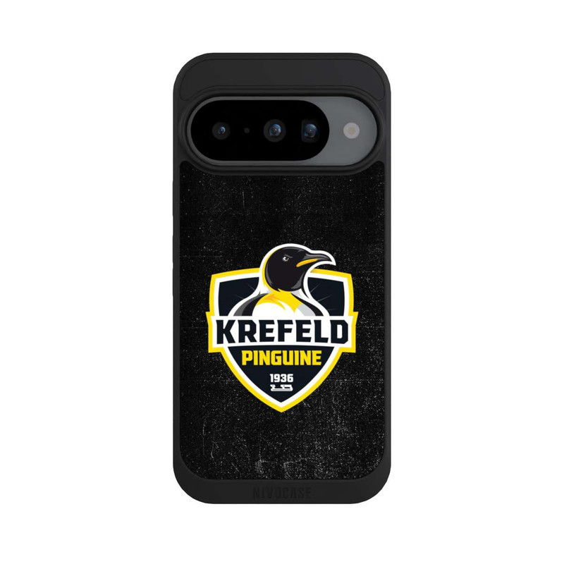 Pixel 10 NIVOpure Krefeld Pinguine Logo Schwarz