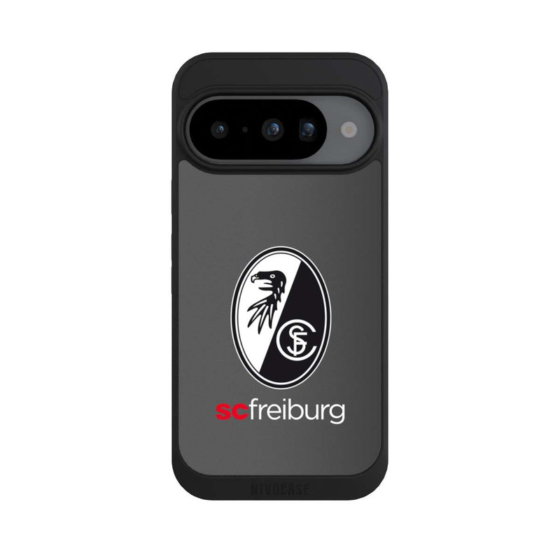 Pixel 10 NIVOpure Carbon Hell Hintergrund mit dem Schriftzug SC Freiburg