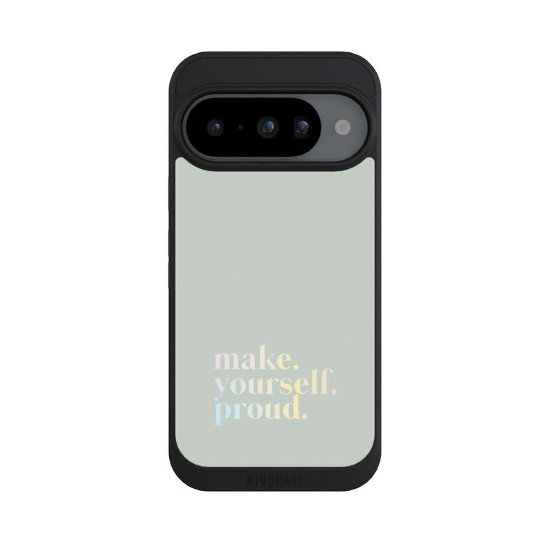 Pixel 10 NIVOpure Make Yourself Proud Zitat-Minze und Farbverlauf