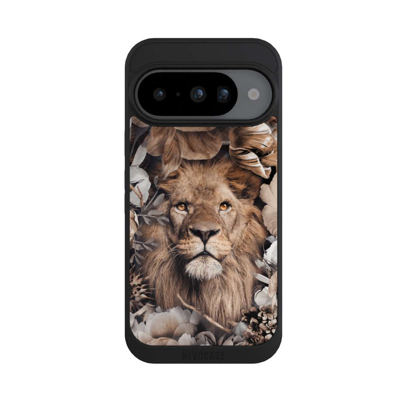 Pixel 10 NIVOpure Löwe Blumenrahmen Beige
