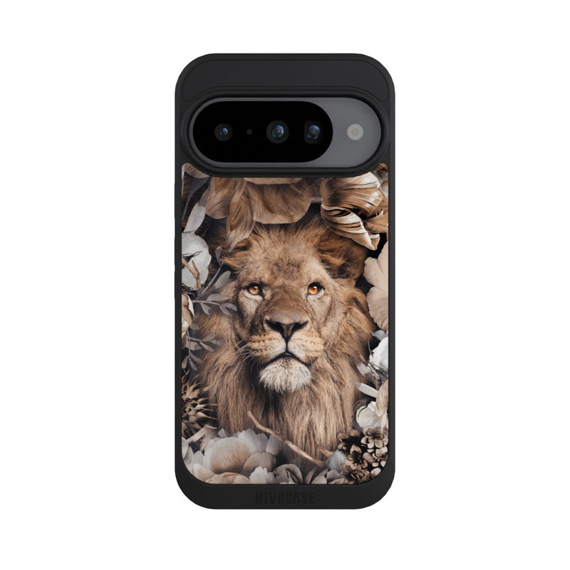 Pixel 10 NIVOpure Löwe Blumenrahmen Beige