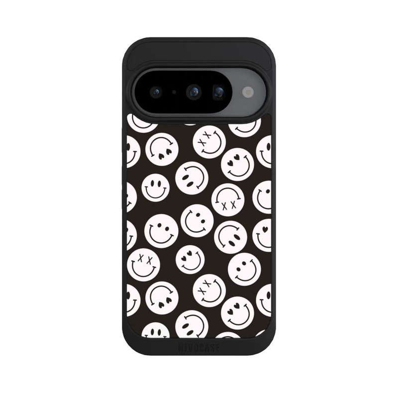 Pixel 10 NIVOpure Smiles Emotes Pattern Black And White