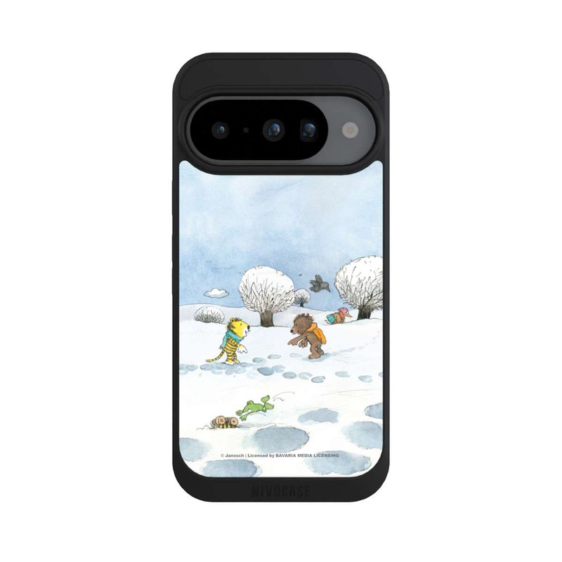 Pixel 10 NIVOpure Kleiner Bär und kleiner Tiger im Schnee