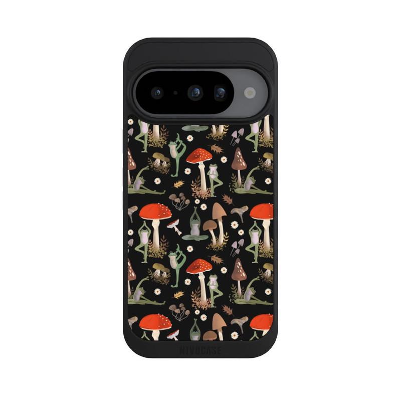 Pixel 10 NIVOpure Yoga-Frösche mit Pilzen