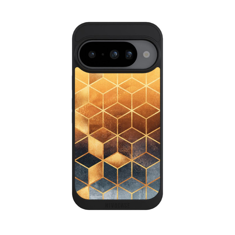 Pixel 10 NIVOpure Würfel goldener Farbverlauf
