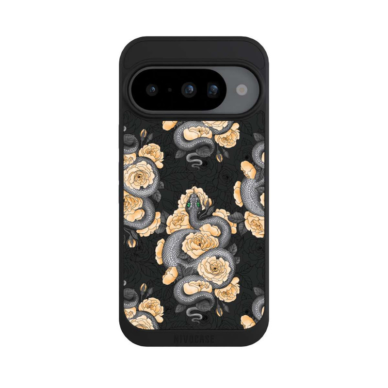 Pixel 10 NIVOpure Schlange und gelbe Blume