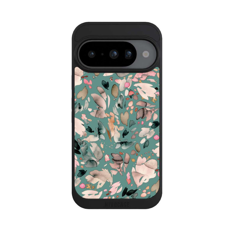 Pixel 10 NIVOpure Abstrakte Blumenblätter grün