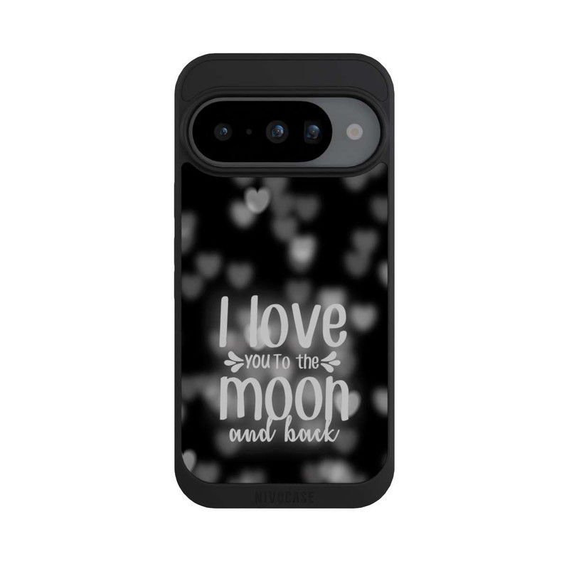 Pixel 10 NIVOpure I Love You to The Moon And Back Black Hearts