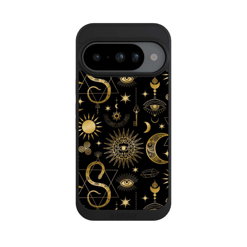 Pixel 10 NIVOpure Himmlische Sonne und Mond Steampunk