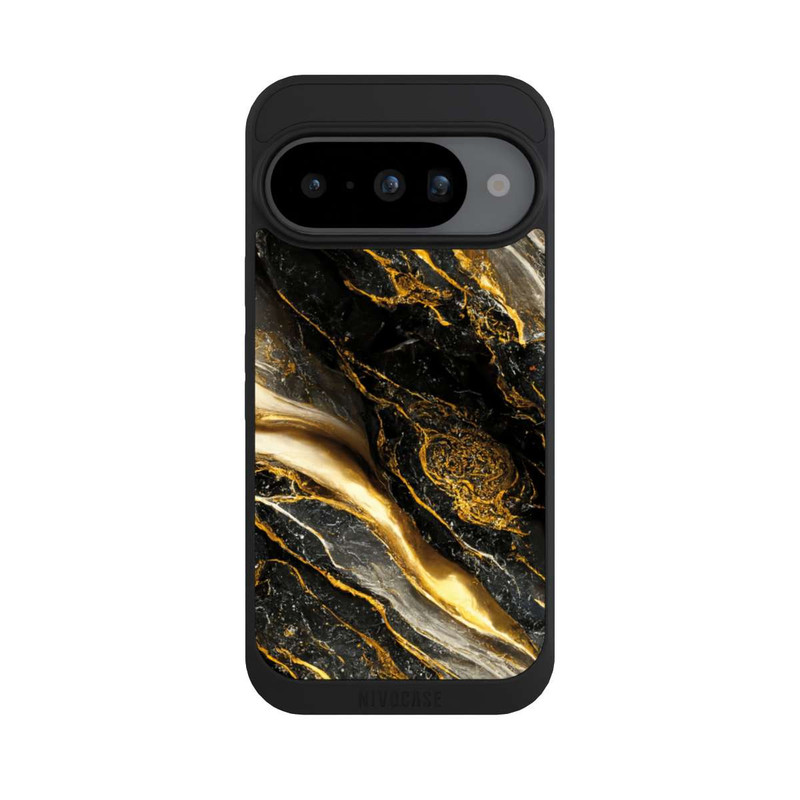 Pixel 10 NIVOpure Schwarze Marmor Goldschichten