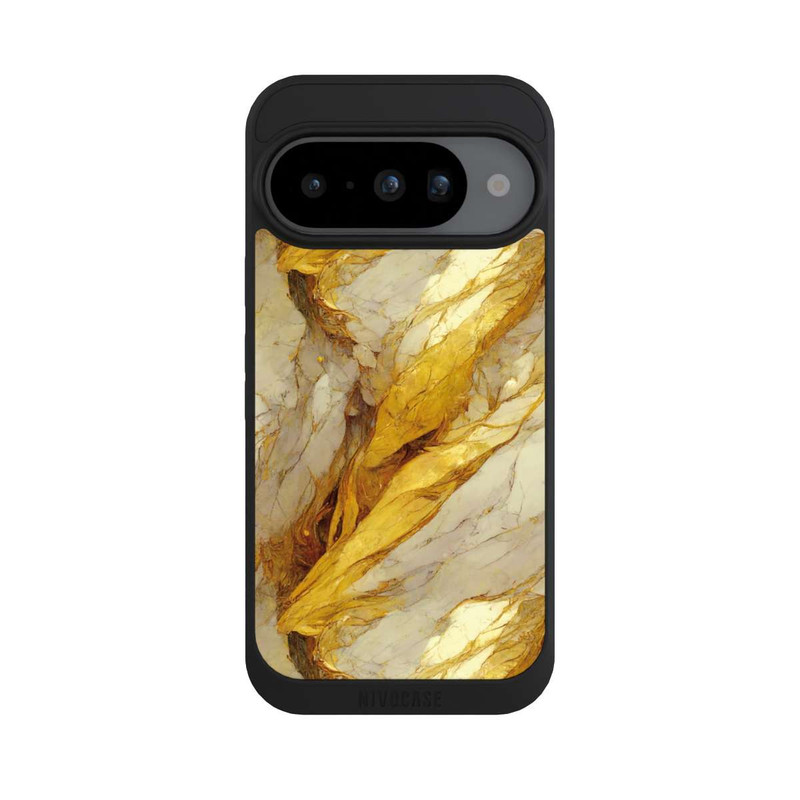 Pixel 10 NIVOpure Weiße Marmor-Golddruckschichten