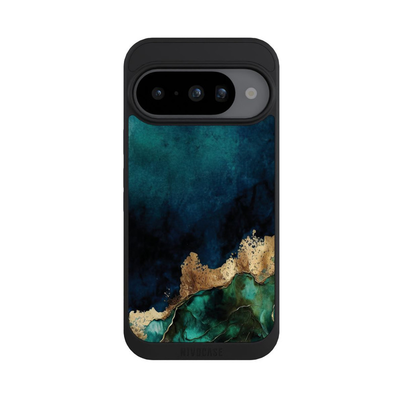Pixel 10 NIVOpure Petrolblau mit Gold