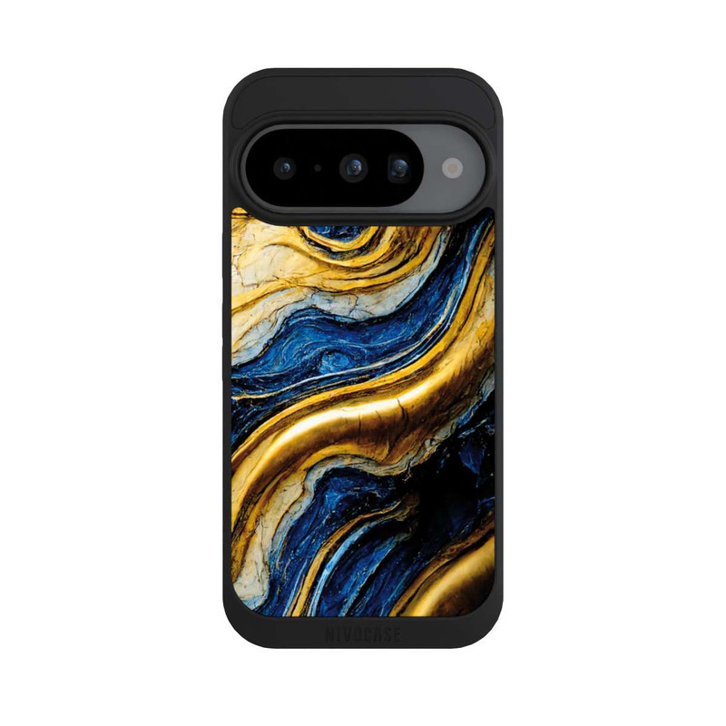 Pixel 10 NIVOpure Struktur im Royalblau- und Gold-Look